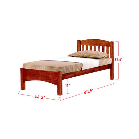 Image of Ezra Wooden Bed Frame White, Cherry, and Walnut In Super Single Size-Bed Frame-Furnituremart.sg