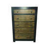 Mio Series 6 Drawer Chest In Black & Brown. FREE DELIVERY