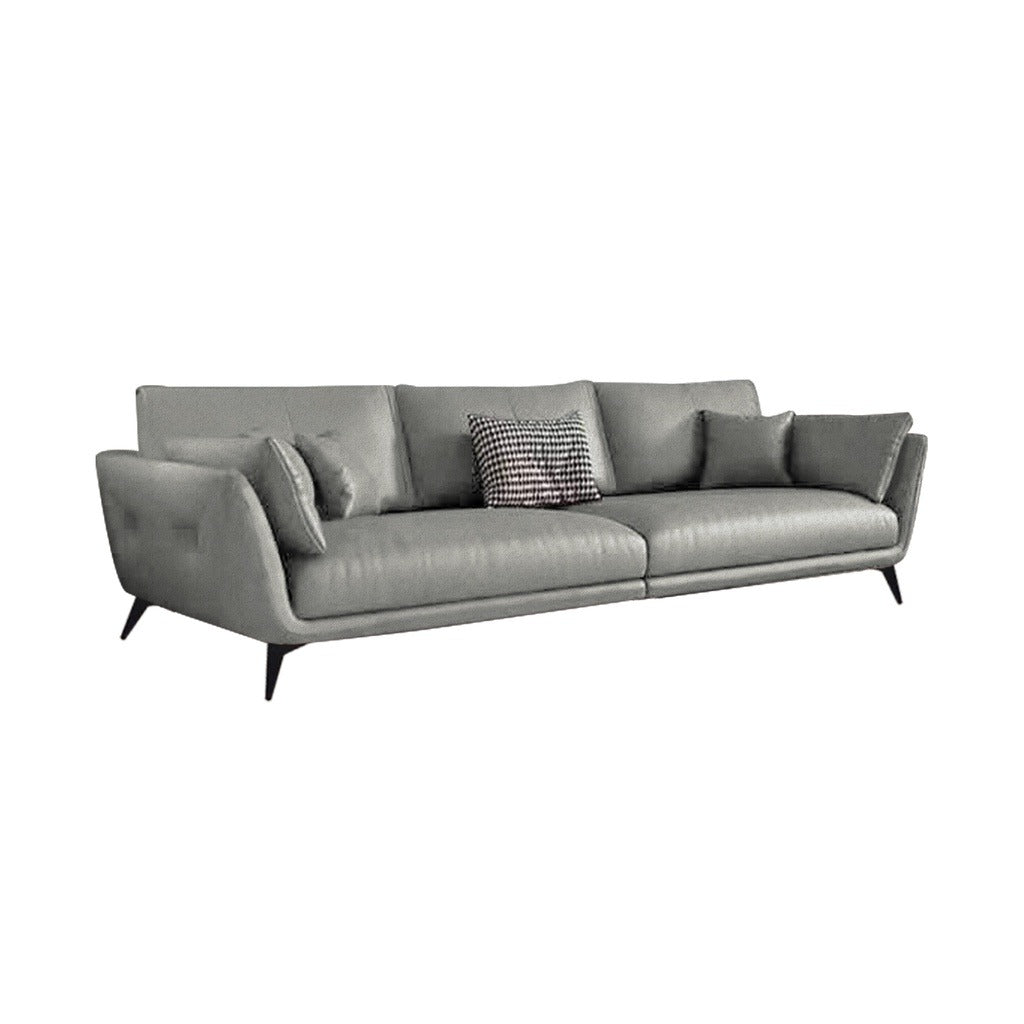 Aspen 1/2/3/4 Seater Fabric / Faux Leather Sofa with Ottoman in 8 Colors