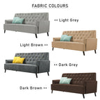 Diana 1/2/3 Seater Fabric/ Leather Sofa Set with Stool In 6 Colours