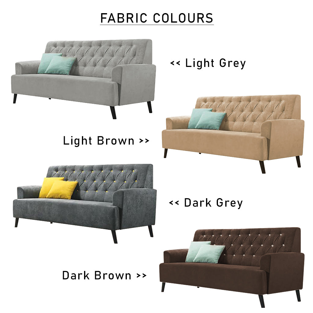Diana 1 2 3 Seater Fabric Leather Sofa