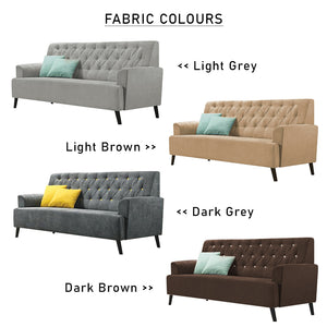 Diana 1/2/3 Seater Fabric/ Leather Sofa Set with Stool In 6 Colours