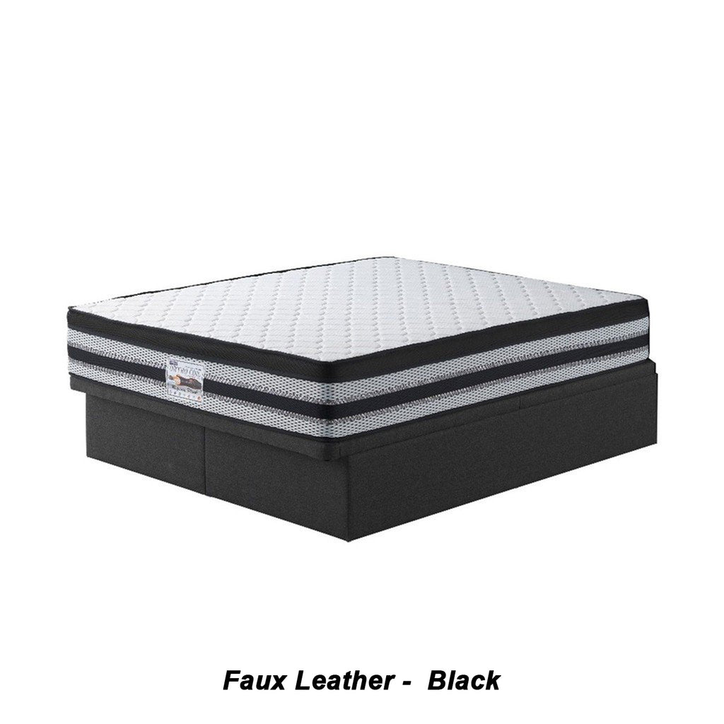 Brew Series Faux Leather/ Fabric Storage Divan In Single, Super Single, Queen, and King Size-Bed Frame-Furnituremart.sg