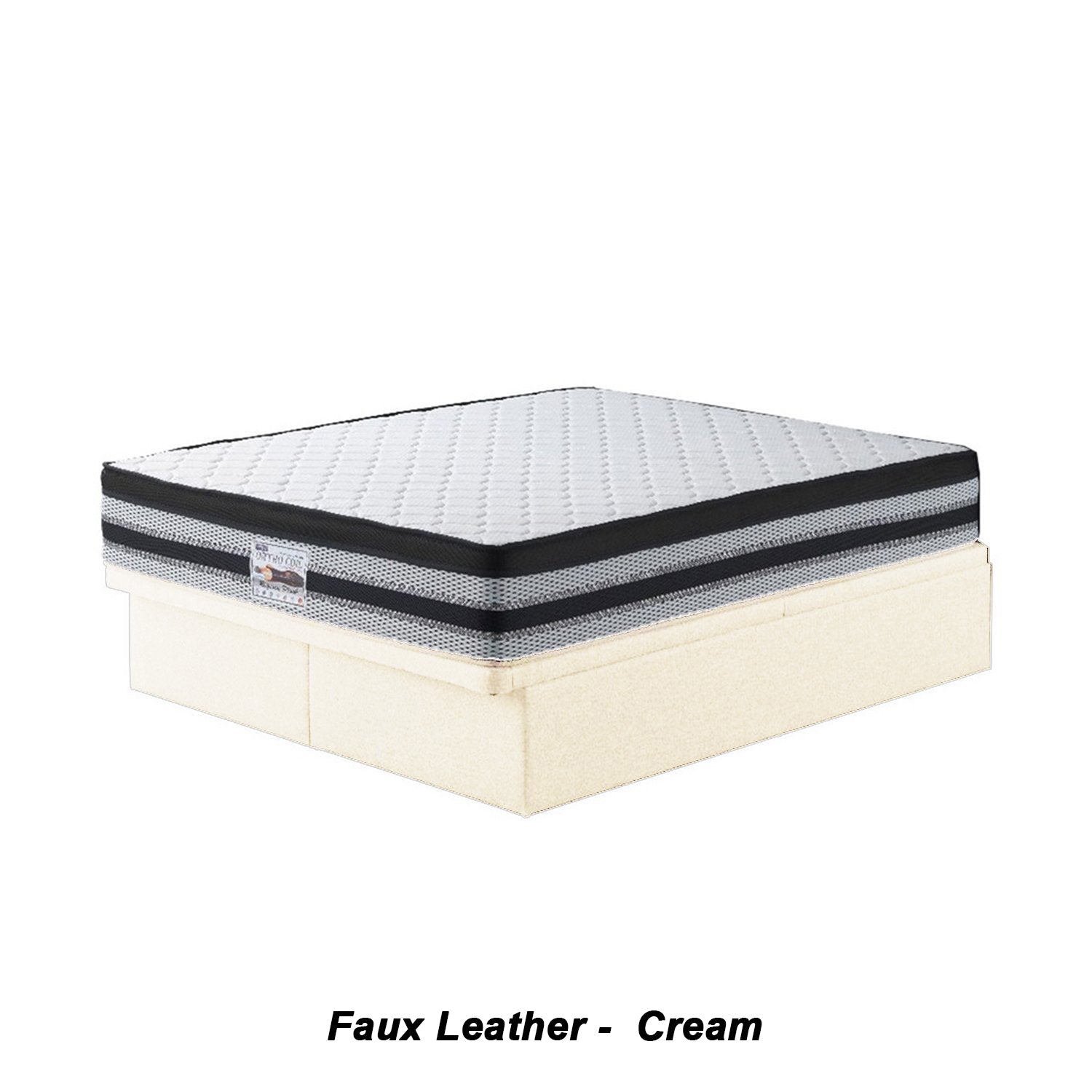 Brew Series Faux Leather/ Fabric Storage Divan In Single, Super Single, Queen, and King Size-Bed Frame-Furnituremart.sg