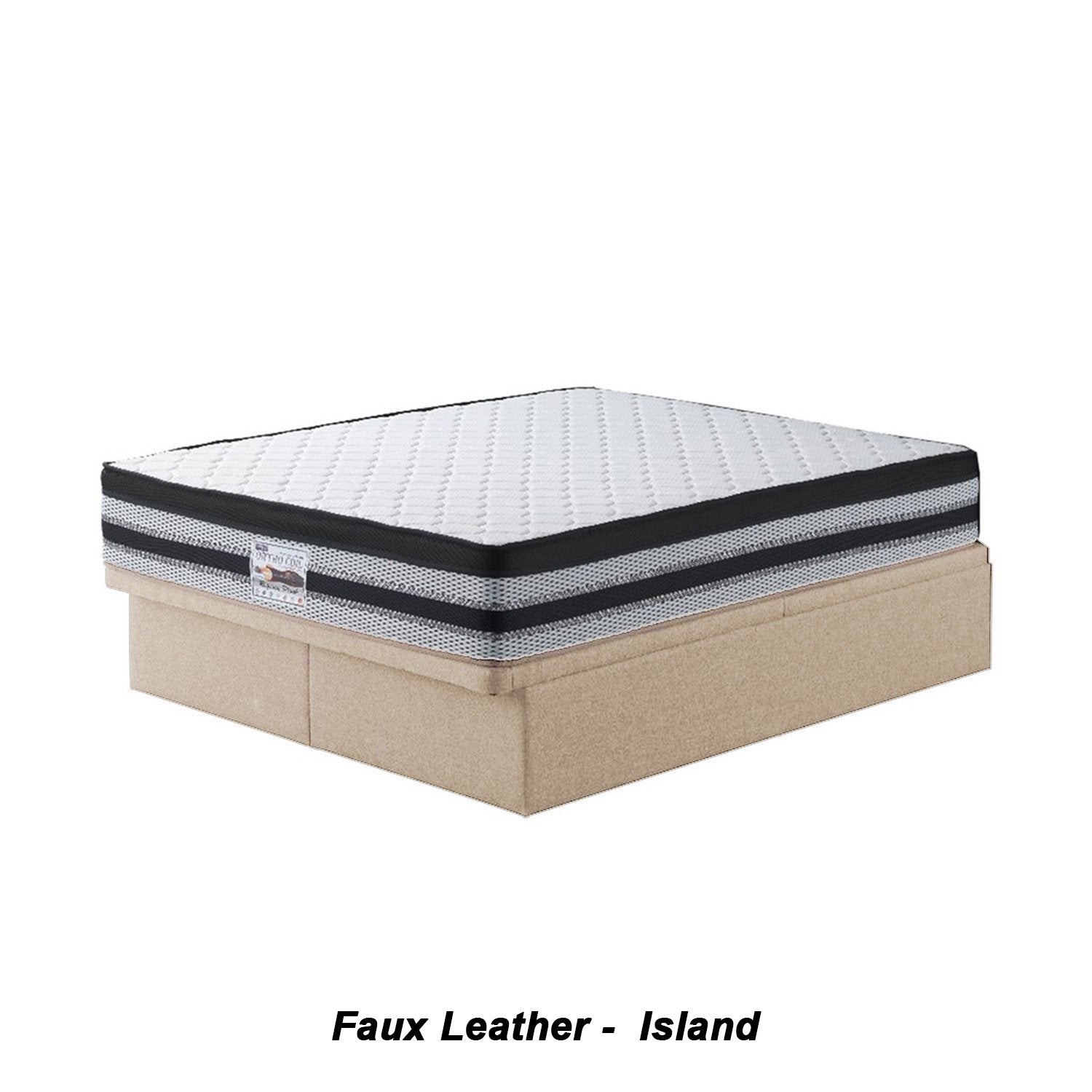 Brew Series Faux Leather/ Fabric Storage Divan In Single, Super Single, Queen, and King Size-Bed Frame-Furnituremart.sg