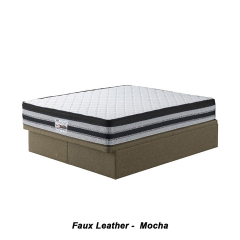 Brew Series Faux Leather/ Fabric Storage Divan In Single, Super Single, Queen, and King Size-Bed Frame-Furnituremart.sg