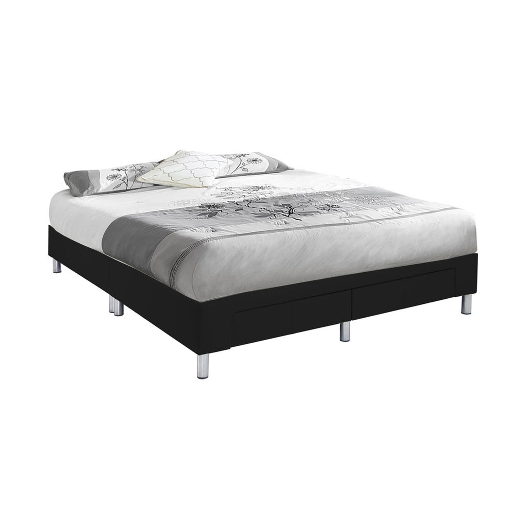 Felina Series Leather Divan Bed Frame With Drawers In Single, Super Single, Queen and King Size-Bed Frame-Furnituremart.sg