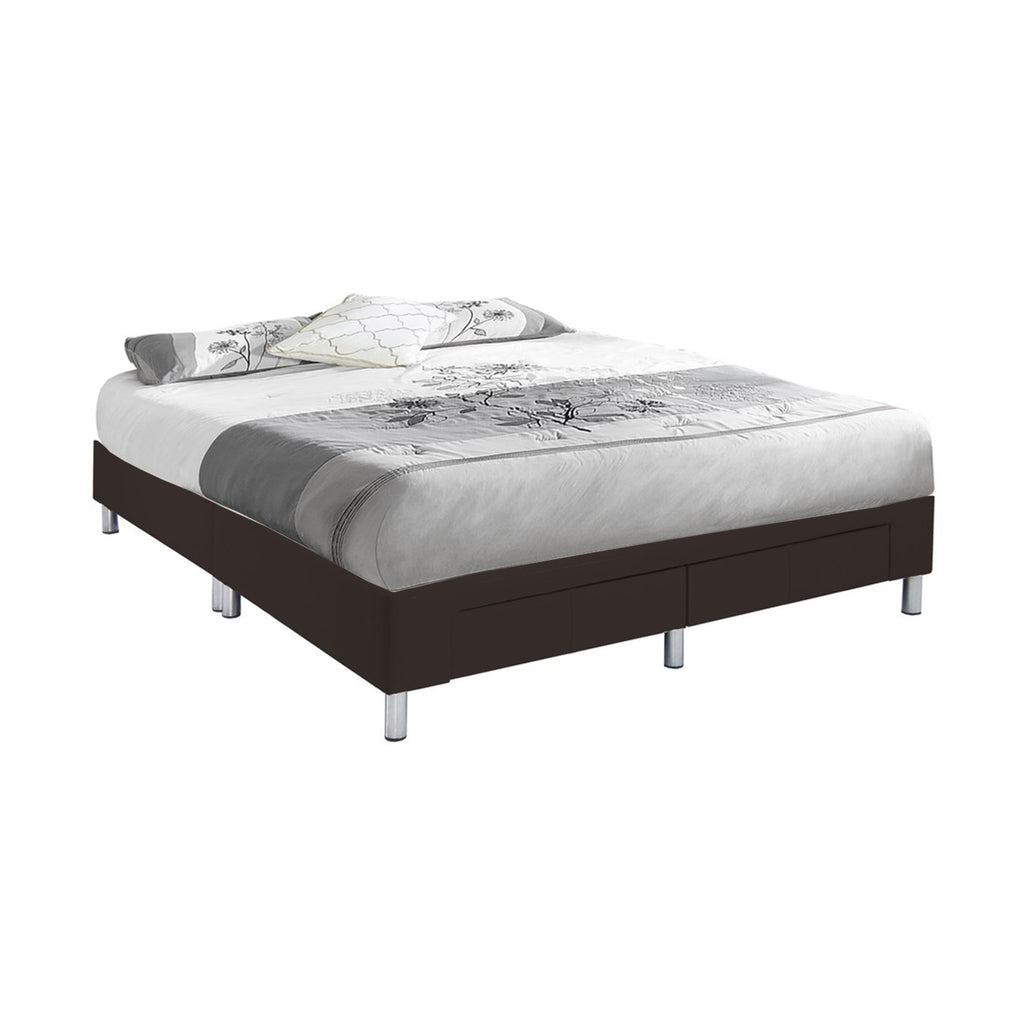 Felina Series Leather Divan Bed Frame With Drawers In Single, Super Single, Queen and King Size-Bed Frame-Furnituremart.sg