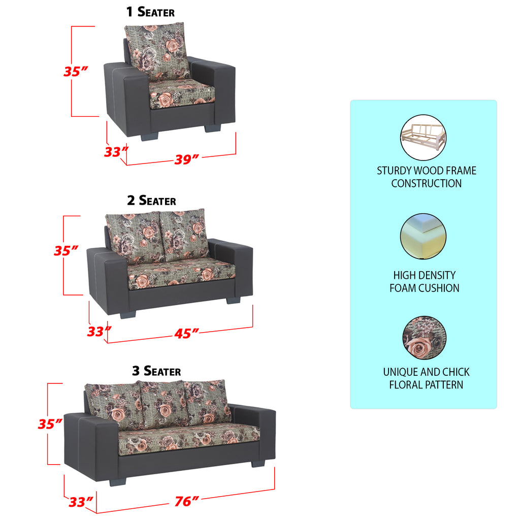 Furnituremart Florida 3 Seater Sofa