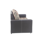 Florida Faux Leather-Fabric 1/2/3 Seater Sofa Set In Floral/ Grey-Furnituremart.sg