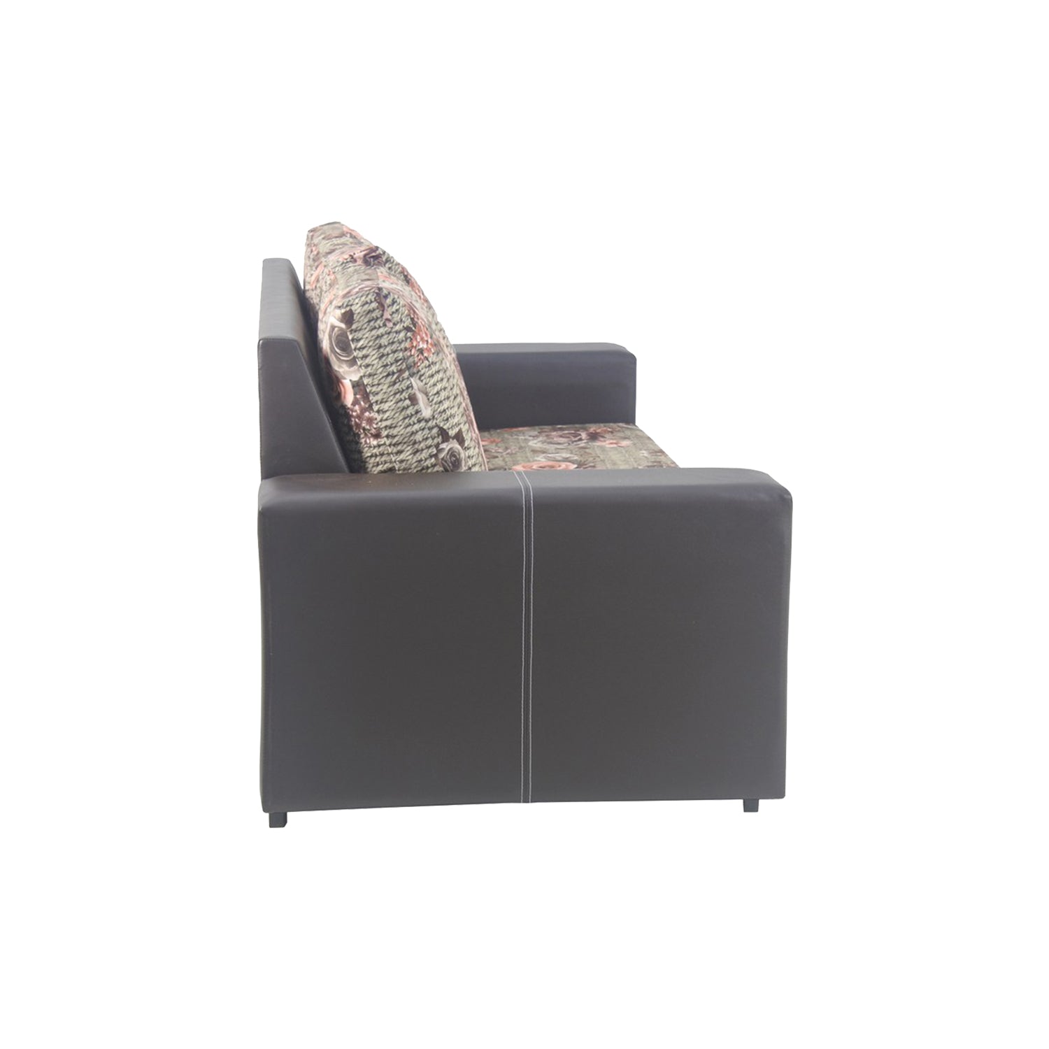 Florida Faux Leather-Fabric 1/2/3 Seater Sofa Set In Floral/ Grey-Furnituremart.sg