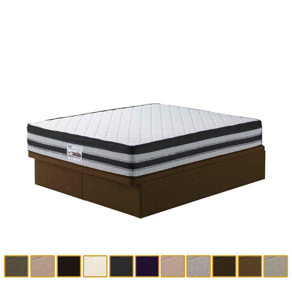 Brew Series Faux Leather/ Fabric Storage Divan In Single, Super Single, Queen, and King Size-Bed Frame-Furnituremart.sg