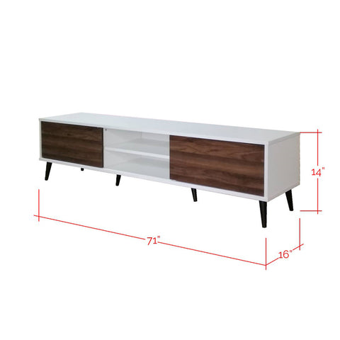 Image of Addie 6 Ft. TV Console In White-TV Console-Furnituremart.sg