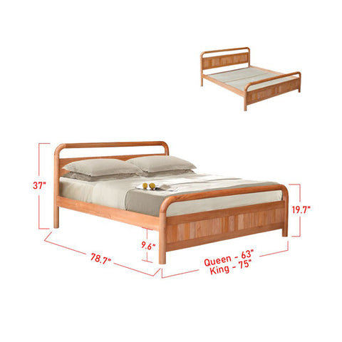 Image of Furnituremart Gila wood platform bed