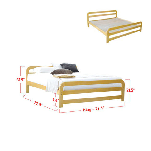 Image of Furnituremart Ginny wooden bed base
