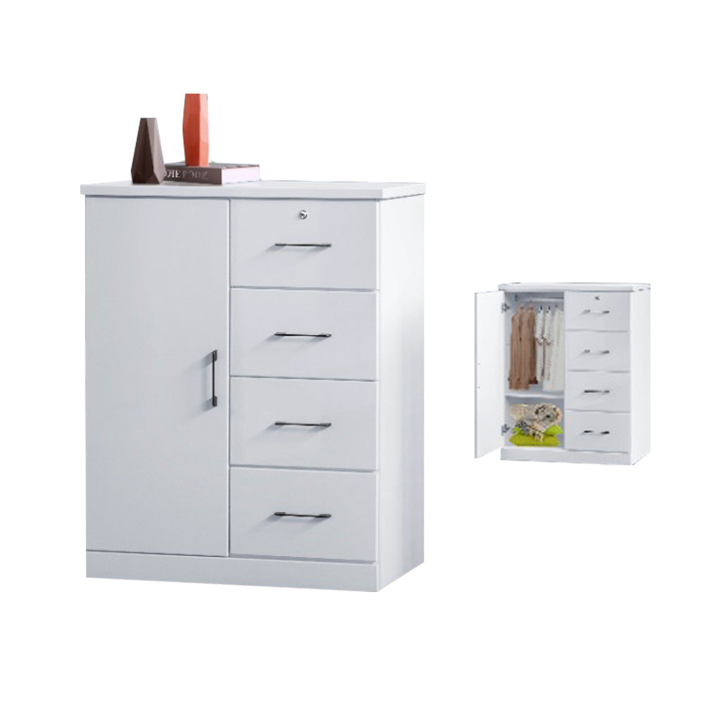 Myra Series 7 Chest of Drawer In White