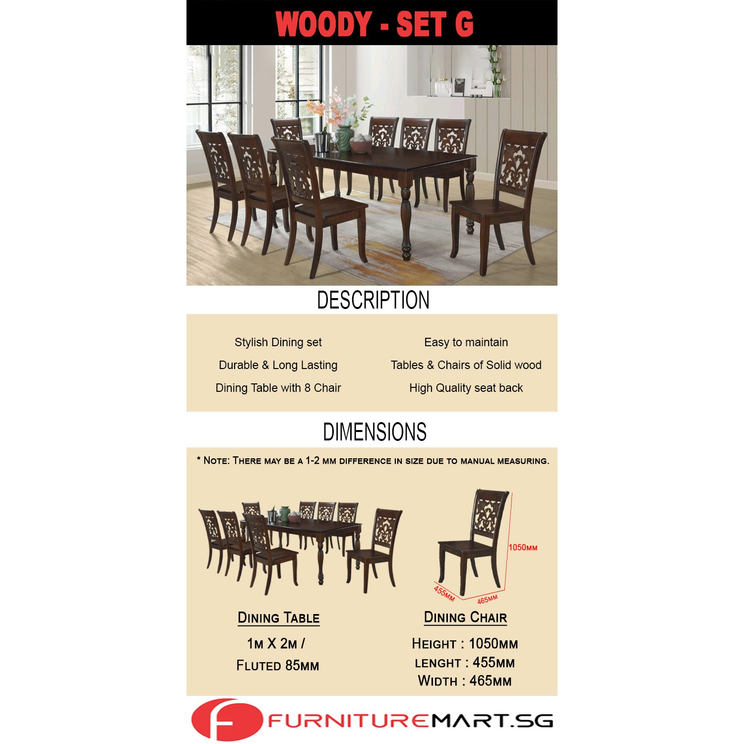 Woody Series 7 Dining Set