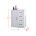Myra Series 7 Chest of Drawer In White