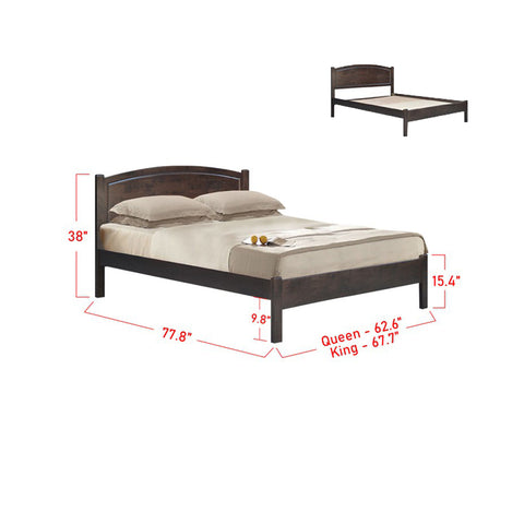 Image of Furnituremart Giuliano wooden bed frame with storage