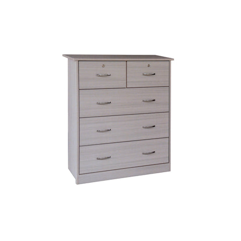 Image of Granger Series 5 Drawer Chest In Grey-Chest of Drawers-Furnituremart.sg