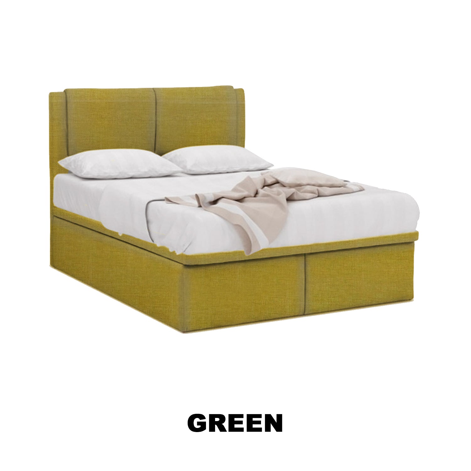 Native Fabric Storage Bed Frame In Single, Super Single, Queen, and King Size-Bed Frame-Furnituremart.sg