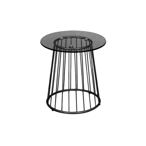 Image of Black Glass Side Table 