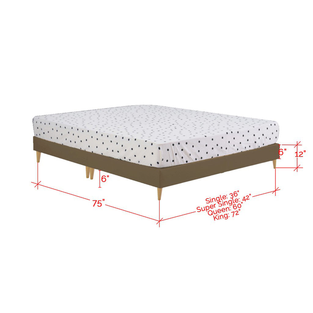 Haggas Series Fabric Divan Bed Frame In Single, Super Single, Queen and King Size-Bed Frame-Furnituremart.sg