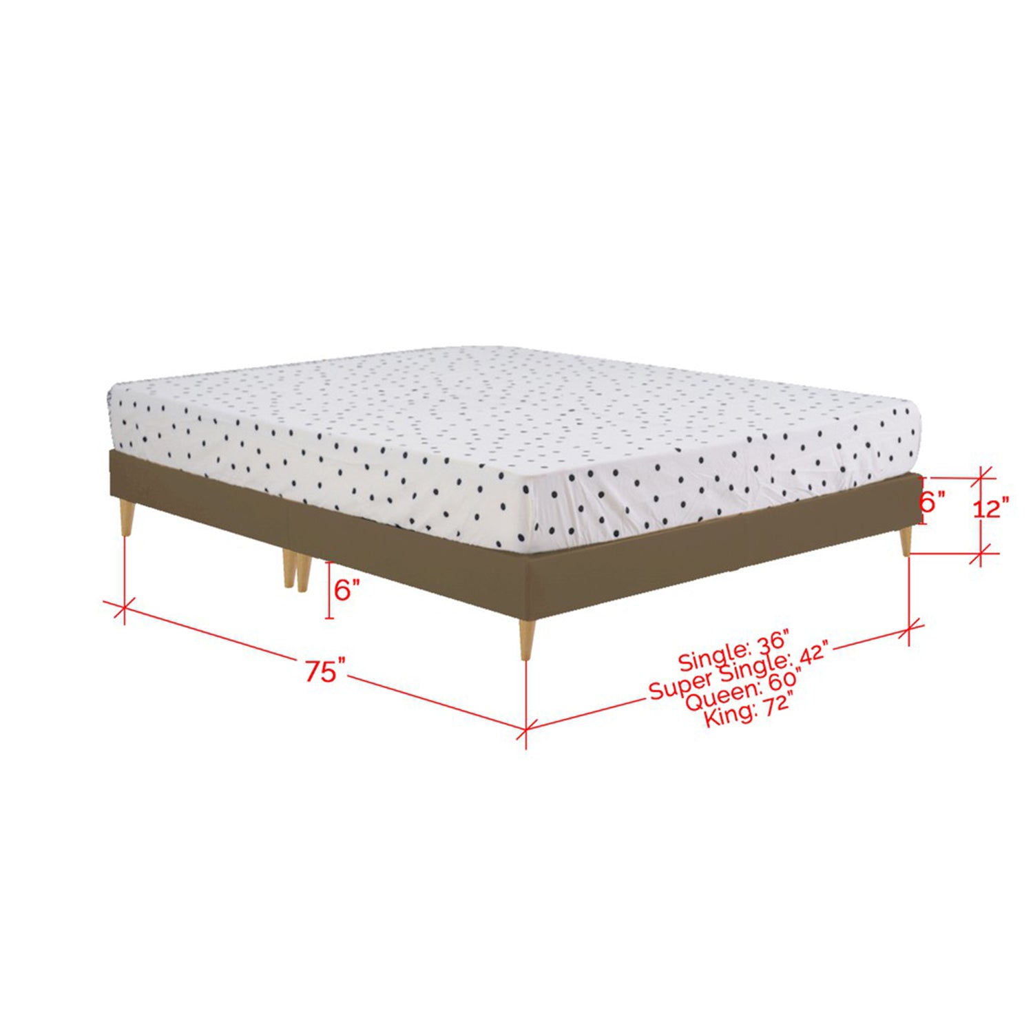 Haggas Series Fabric Divan Bed Frame In Single, Super Single, Queen and King Size-Bed Frame-Furnituremart.sg