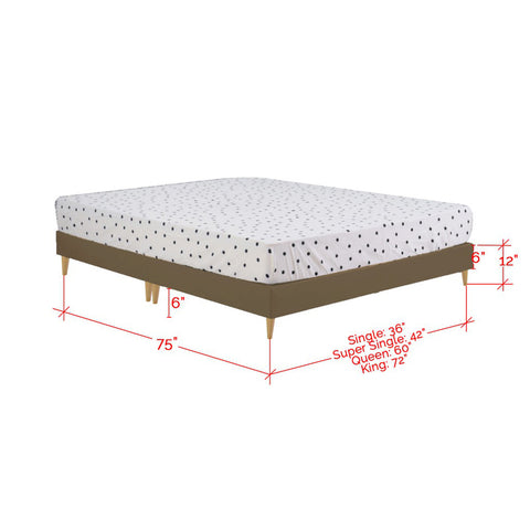 Image of Haggas Series Fabric Divan Bed Frame In Single, Super Single, Queen and King Size-Bed Frame-Furnituremart.sg