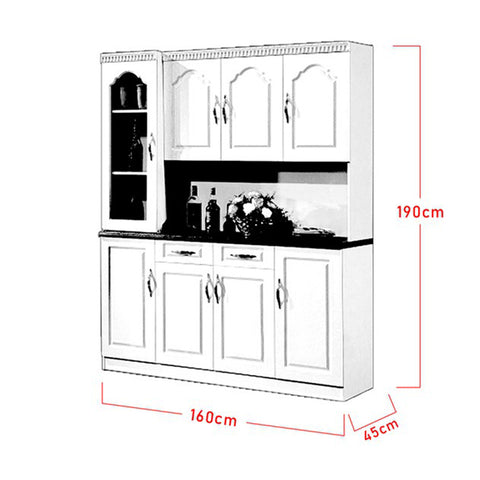 Image of Hailey Series Kitchen Cabinet In Brown-Kitchen Cabinet-Furnituremart.sg