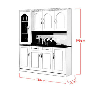 Hailey Series Kitchen Cabinet In Brown-Kitchen Cabinet-Furnituremart.sg