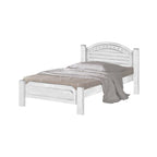 Harlow Wooden Bed Frame White, and Walnut In Super Single Size-Bed Frame-Furnituremart.sg