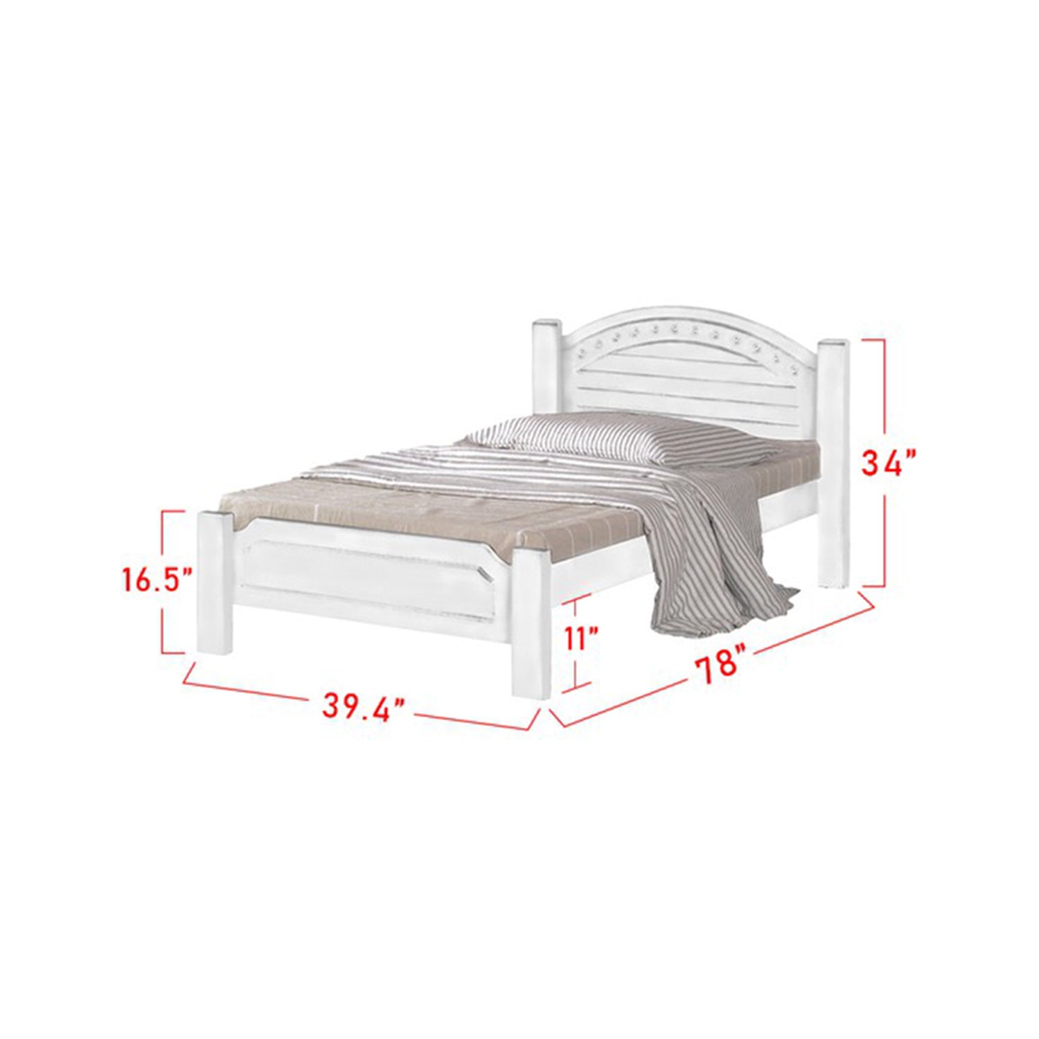Harlow Wooden Bed Frame White, and Walnut In Super Single Size-Bed Frame-Furnituremart.sg