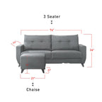 Harriet 1/2/3 Seater Faux Leather / Fabric Sofa Set-Furnituremart.sg
