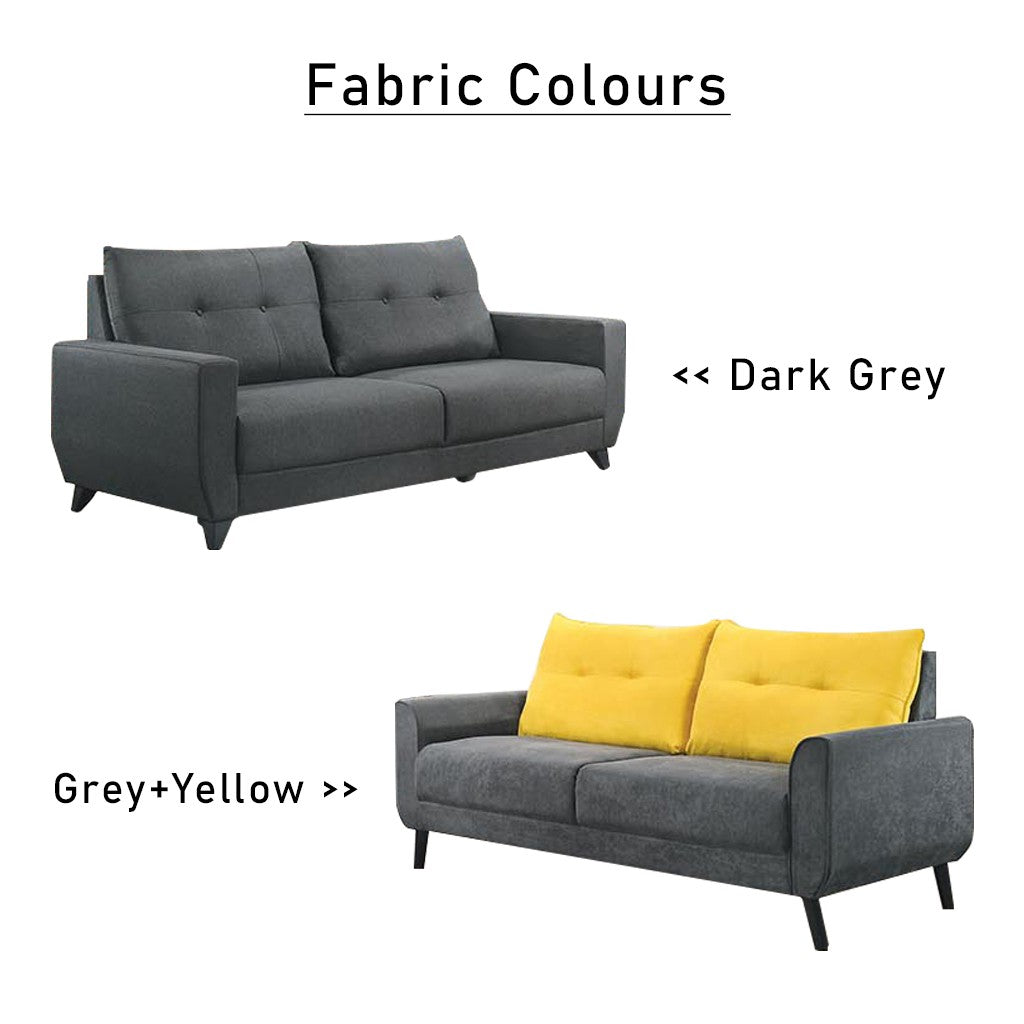 Harriet 1/2/3 Seater Faux Leather / Fabric Sofa Set-Furnituremart.sg