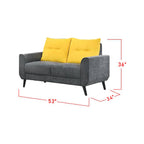 Harriet 1/2/3 Seater Faux Leather / Fabric Sofa Set-Furnituremart.sg