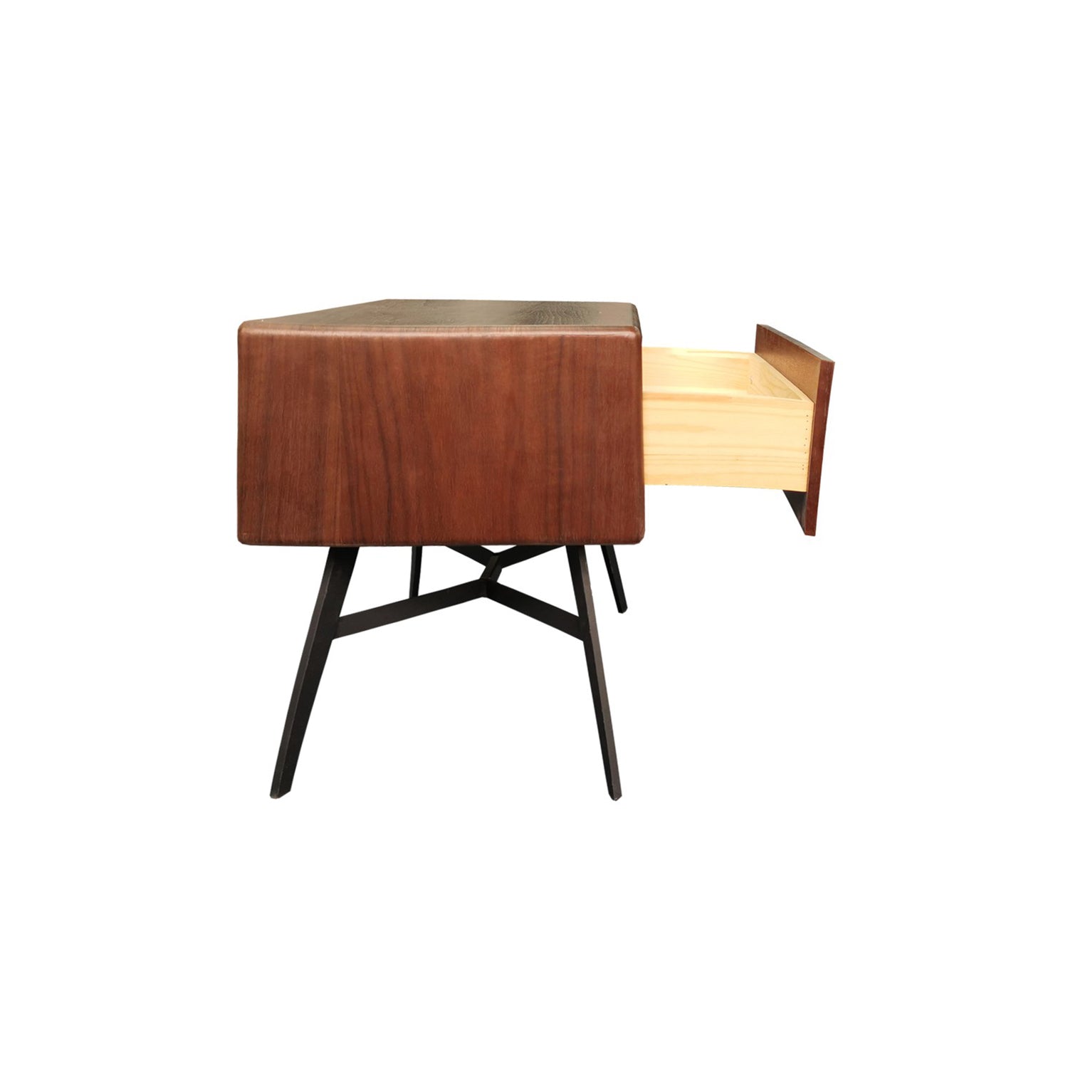 Harry Wooden Side Table In Brown-Side Table-Furnituremart.sg