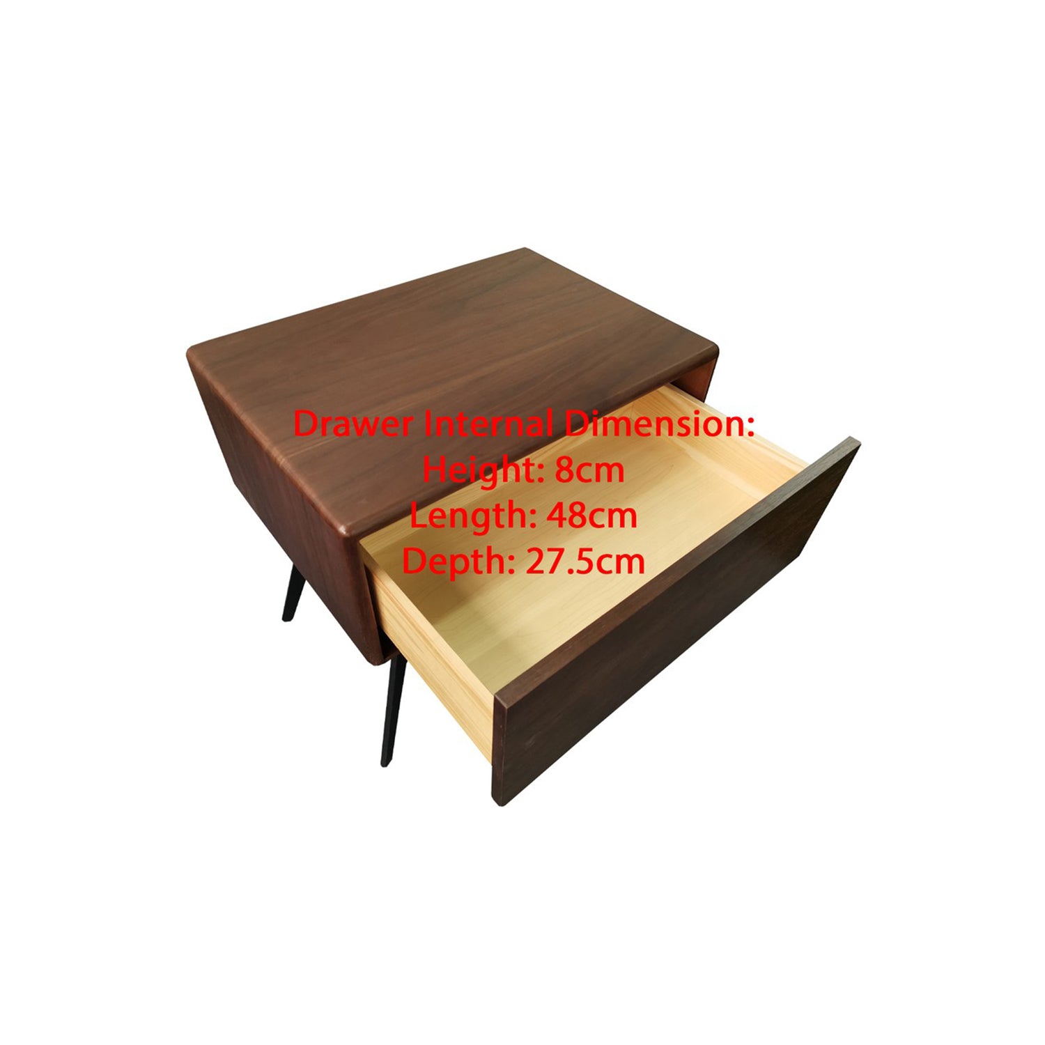 Harry Wooden Side Table In Brown-Side Table-Furnituremart.sg
