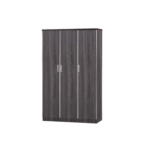 Image of Zara Series 9 Wardrobe 3-Door Cabinet with Drawer in Walnut