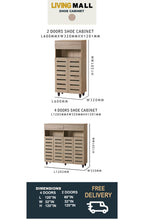 DOTA 2 Doors And 4 Doors Shoe Cabinet with Drawer In Natural Oak Color