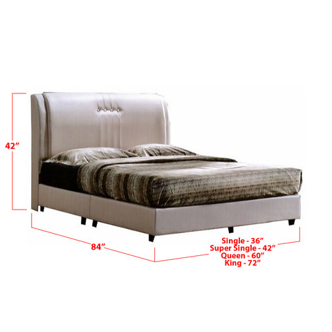 Image of Furnituremart Jace leather upholstered bed frame
