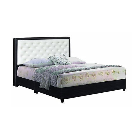 Image of Furnituremart Jacques leather platform bed frame