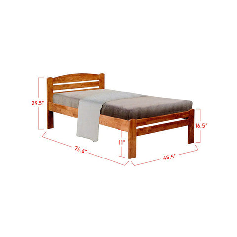 Image of Furnituremart Jean low wooden bed frame