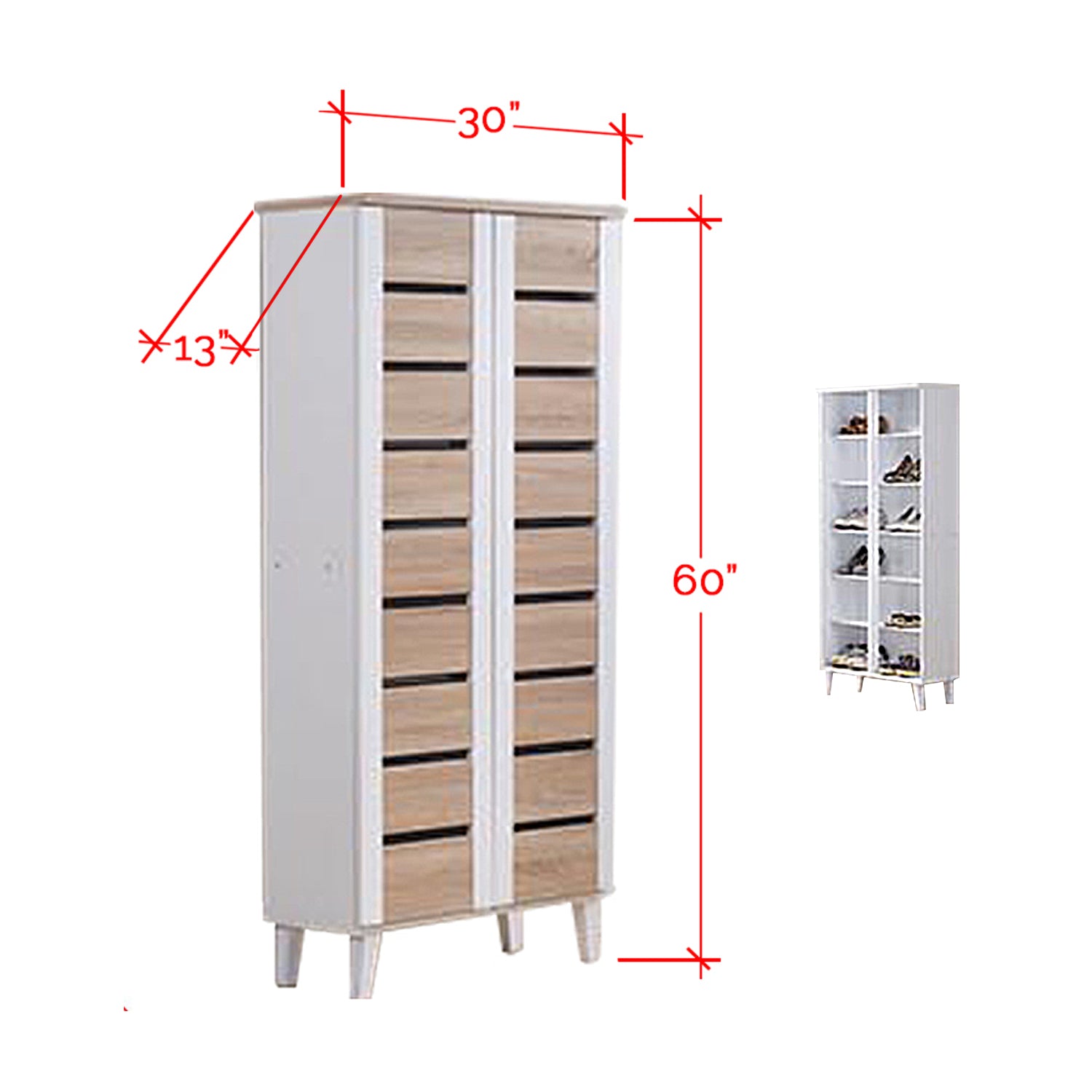 Furnituremart Jinnie Series wooden shoe holder