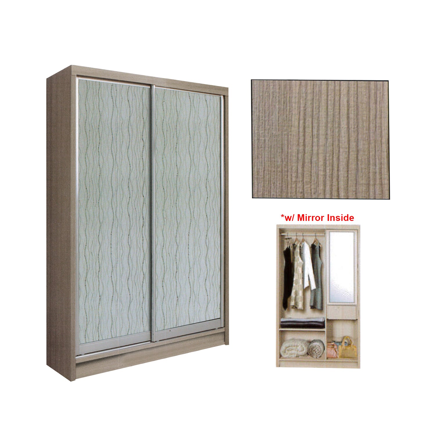 Selah Series 1 2-Door Sliding Door Wardrobe