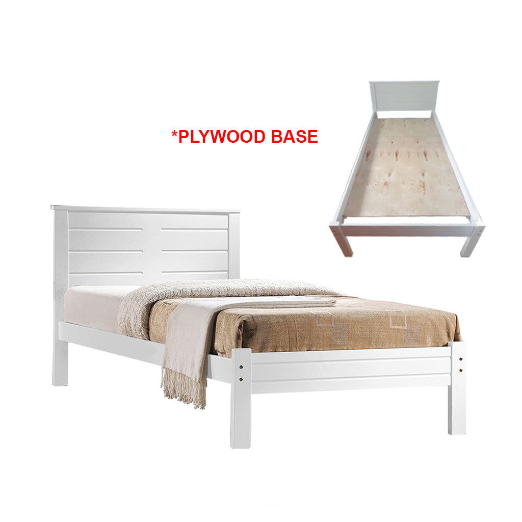 Robby Series 11 Wooden Bed Frame White & Cherry In Single Size
