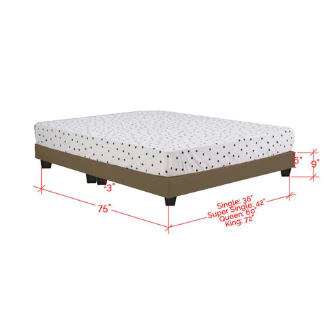 Image of Kanto Series Leather Divan Bed Frame In Single, Super Single, Queen and King Size-Bed Frame-Furnituremart.sg