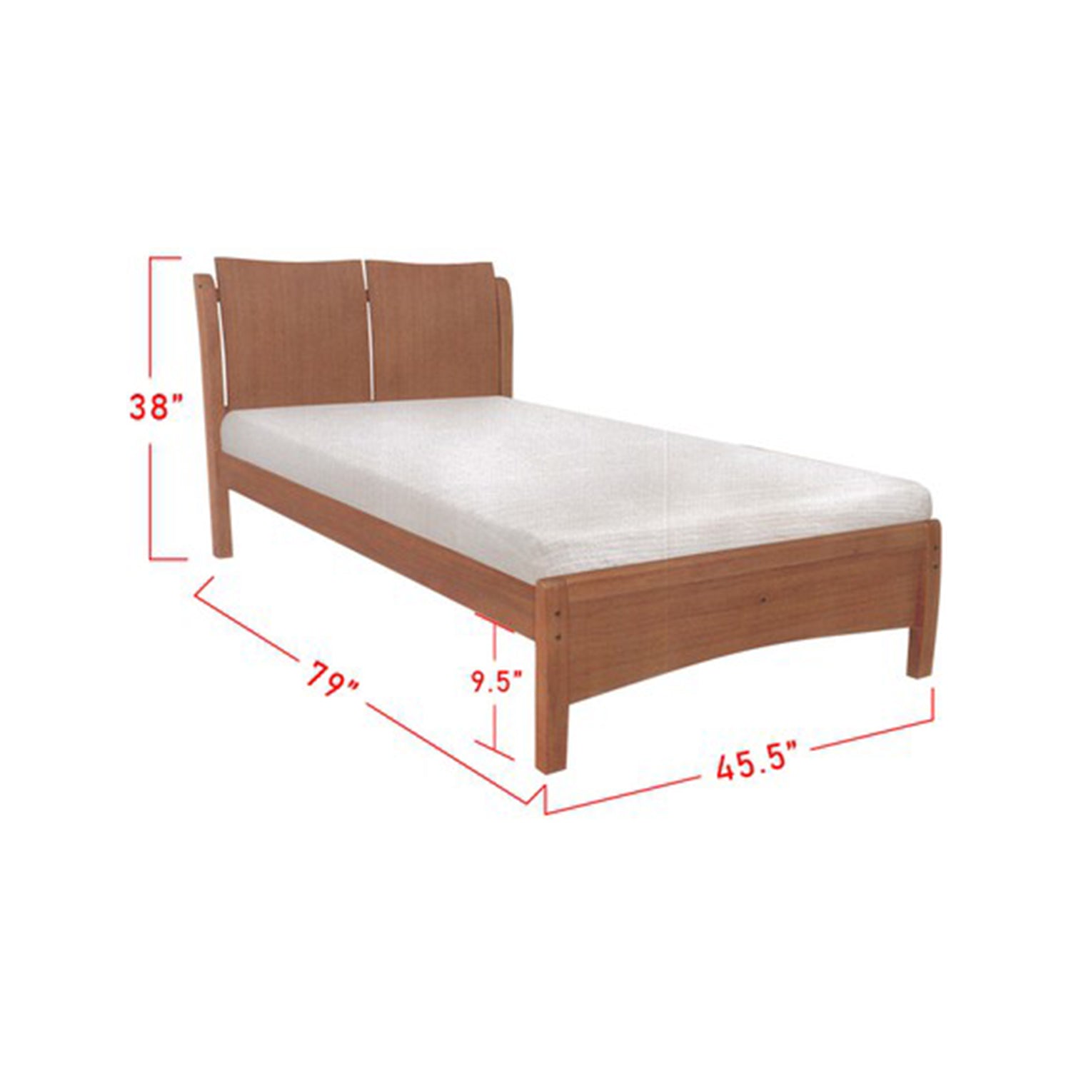 Kerry Wooden Bed Frame Cherry, And Walnut In Super Single Size-Bed Frame-Furnituremart.sg