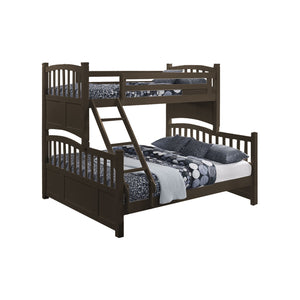 Konka Series 7 Wooden Bunk Bed Frame Wenge In Single and Queen Size-Bed Frame-Furnituremart.sg