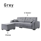 Kyra 2/3/4 Seater L Shaped Sofa Set with Chaise In 4 Colors-Furnituremart.sg